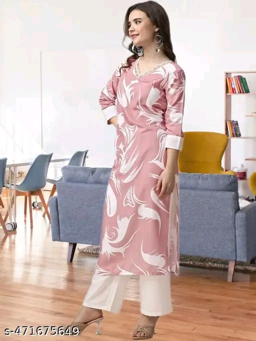 LUISSA AAKRITI FEBBRIC PREMIUM QUALITY STEACHING FABRIC RAYON BISKIT SLSB COTTON KURTA SET