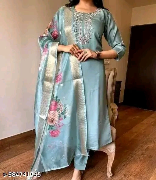 Fancy Kurti Set With Dupatta and Pant