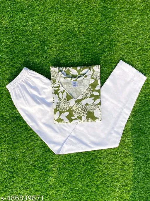 NWOMEN`S FASHION KURTI WITH PAIJAMA