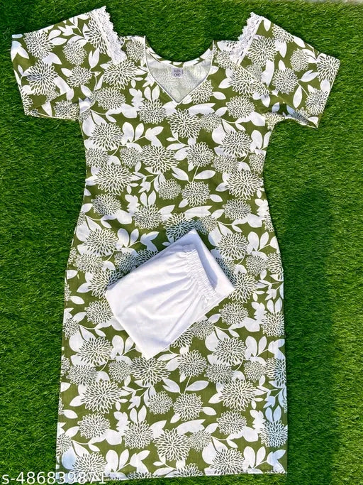 NWOMEN`S FASHION KURTI WITH PAIJAMA