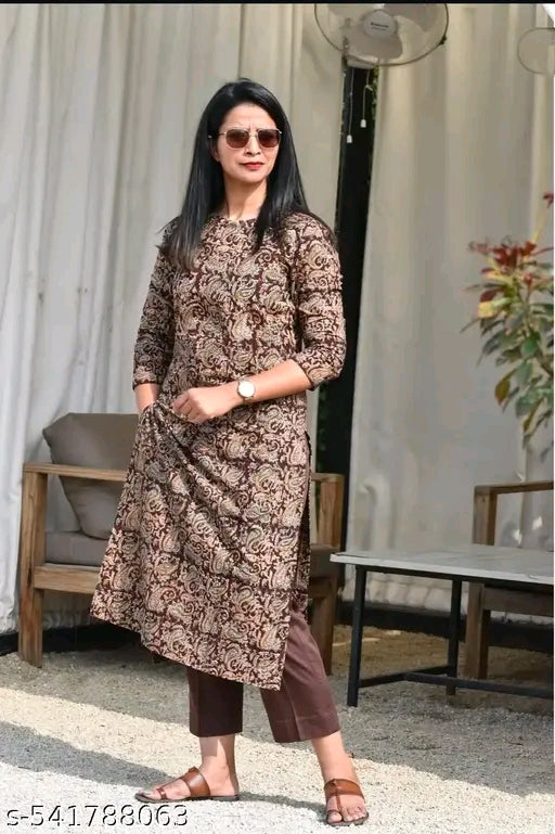 Fancy Coffee Digital Print Kurtis And Pants set for women