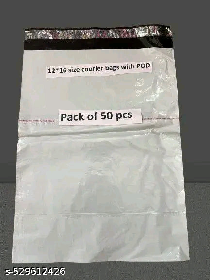 12*16 Tamperproof Courier Bags with POD-Set of 50 pcs.