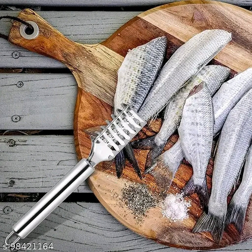 1PCS Staineless Steel Living Fish Scale Shaver Fish Scale Scraper for Fast Cleaning Fish Skin