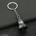 Motorcycle Biker Bell W/Motorcycle Bell Hanger, Motorcycle Accessories or Key Chain for Luck, Silver