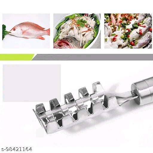 1PCS Staineless Steel Living Fish Scale Shaver Fish Scale Scraper for Fast Cleaning Fish Skin