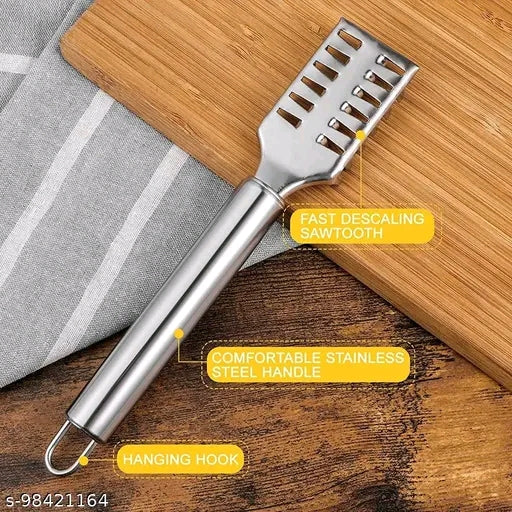 1PCS Staineless Steel Living Fish Scale Shaver Fish Scale Scraper for Fast Cleaning Fish Skin