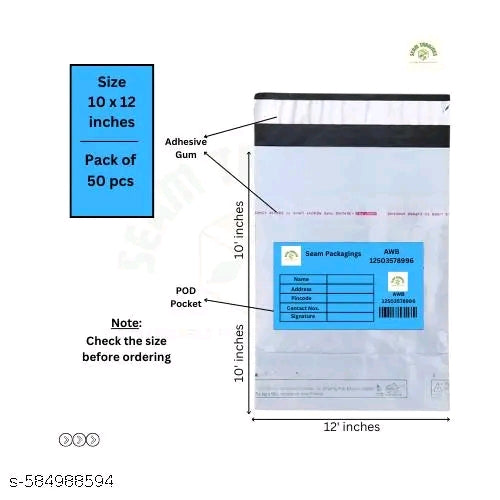 Classic Poly & Plastic Packaging Bags 10x12